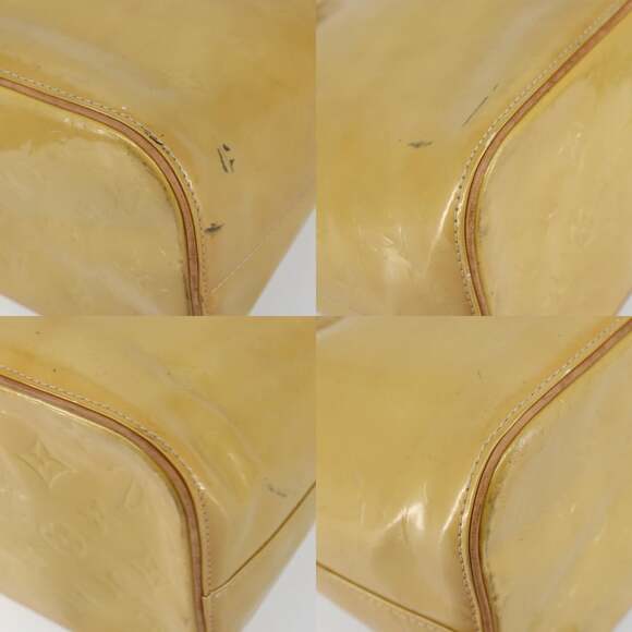 LOUIS VUITTON Monogram Vernis Houston Hand Bag Beige M91004 - Picture 10 of 13